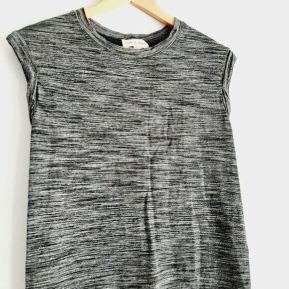 CLOTH & STONE | Anthropologie Melange T-Shirt Dress Gray Space Dye Sz XS - Picture 5 of 11